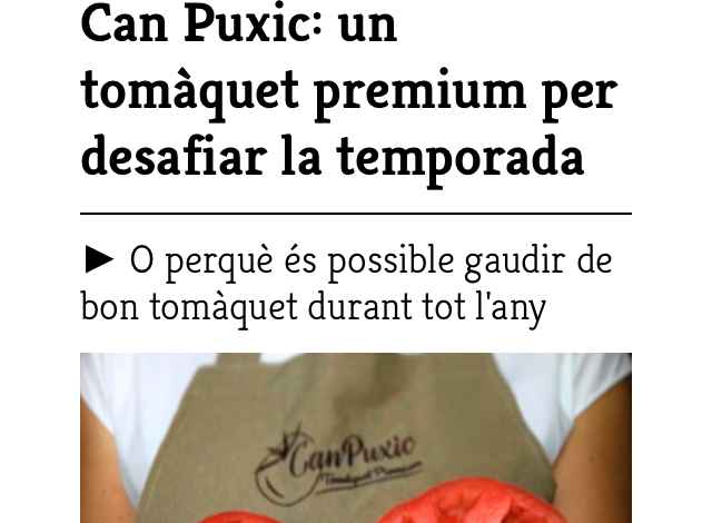 Entrevista Can Puxic a Maresme Gourmet
