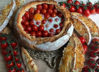 Pa de pagès farcit de cherrie can puxic